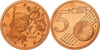 France 5 Euro Cent Proof, Monnaie de Paris, Copper Plated Steel -