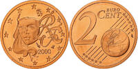 France 2 Euro Cent Proof, Monnaie de Paris, Copper Plated Steel -