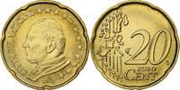 Vatican 20 Centimes Jean-Paul II, Rome, Nordic gold, KM:345 -