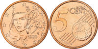 France 5 Euro Cent BU, Monnaie de Paris, Copper Plated Steel -