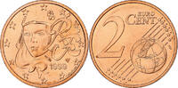France 2 Euro Cent BU, Monnaie de Paris, Copper Plated Steel -