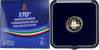 Italy 2 Euro Polizia di stato, Proof, Rome, Bi-Metallic -