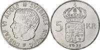 Sweden 5 Kronor Gustaf VI Adolf, Stockholm, Billon, KM:829 -