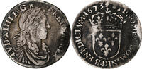 France 1/12 Écu au buste juvénile Louis XIV, Lyon, Silver -