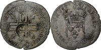 France 15 Deniers Louis XIV, countermarked lis, Billon -