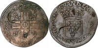 France 15 Deniers Louis XIV, Lyon, countermarked lis, Billon -