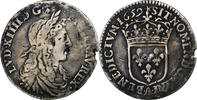 France 1/12 Écu au buste juvénile Louis XIV, Paris, Silver -