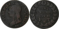 France 5 Centimes Dupré, Lille, Copper, Gadoury:126a -