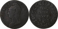 France 5 Centimes Dupré, Bordeaux, Copper, Gadoury:126a -