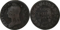 France 5 Centimes Dupré, Strasbourg, Copper, Gadoury:126 -