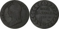 France 5 Centimes Dupré, Geneva, Copper, Gadoury:126b -
