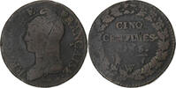 France 5 Centimes Dupré, Lille, Copper, Gadoury:126 -