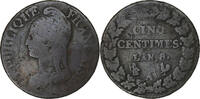 France 5 Centimes Dupré, Paris, Copper, Gadoury:126a -