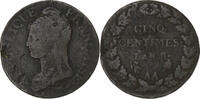 France 5 Centimes Dupré, Metz, Copper, Gadoury:126a -
