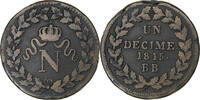 France Decime Napoleon I, Strasbourg, Bronze, Gadoury:195e -