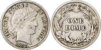 United States Dime Barber, Philadelphia, Silver, KM:113 -