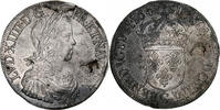 France Écu à la mèche longue Louis XIV, Poitiers, Silver -
