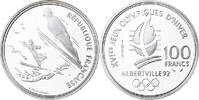 France 100 Francs Albertville - Saut à ski, MDP, Proof, Silver -