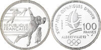 France 100 Francs Albertville - Patinage de vitesse, MDP, Proof, Silver -