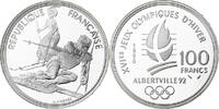 France 100 Francs Albertville - Slalom, MDP, Proof, Silver -