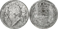 France 5 Francs Louis XVIII, Rouen, Silver, Gadoury:614 -