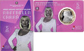 Italy 5 Euro Raffaella Carra, Proof, Rome, Bi-Metallic -