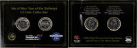 Isle of Man 2 x 2£ Charles III, Year of the Railways, Tower mint, BU -