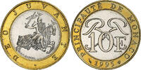 Monaco 10 Francs Rainier III, Monnaie de Paris, BU, Bi-Metallic -