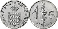 Monaco Centime Rainier III, Monnaie de Paris, BU, Stainless Steel -