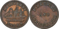 PRINCE EDWARD ISLAND Halfpenny Token Prince Edward Island, Fisheries and agriculture, Copper -