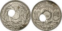 France 10 Centimes Lindauer, Paris, Off-centre hole, Maillechort -