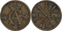 Sweden 1/2 Skilling Gustaf IV Adolf, Stockholm, Copper -
