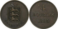 Guernsey 4 Doubles Heaton, Bronze, KM:5 -