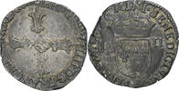 France 1/4 Ecu Henri IV, Angers, Silver, Gadoury:597 -