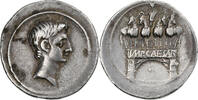Denarius 29-27 BC Uncertain mint i Octavian, Uncertain mint in Italy, Silver EF(40-45)