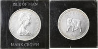Isle of Man Crown Elizabeth II, Manx Cat, Pobjoy Mint, Copper-nickel -