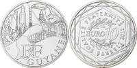 France 10 Euro Euros des régions, Guyane, Pessac, Silver -