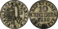 SWISS CANTONS 10 Centimes GENEVA, Billon, KM:128 -