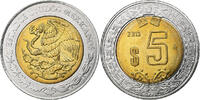 Mexico 5 Pesos Mexico City, Bi-Metallic, KM:605 -