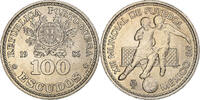 Portugal 100 Escudos Football, Lisbon, Copper-nickel, KM:637 -
