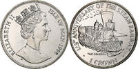 Isle of Man Crown Elizabeth II, 125th Anniversary of the Steam Railway -