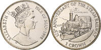 Isle of Man Crown Elizabeth II, 125th Anniversary of the Steam Railway -