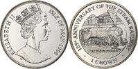 Isle of Man Crown Elizabeth II, 125th Anniversary of the Steam Railway -