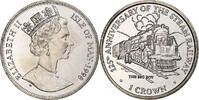 Isle of Man Crown Elizabeth II, 125th Anniversary of the Steam Railway -