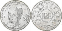 France 100 Francs Jean Monnet, Pessac, Silver, Gadoury:907 -