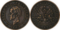 Haiti 20 Centimes Heaton, Bronze -