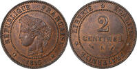 France 2 Centimes Cérès, Paris, Bronze, Gadoury:105 -