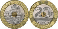 France 20 Francs Mont Saint Michel, Pessac, Bimetallic -