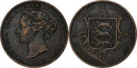 Jersey 1/13 Shilling Victoria, Bronze, KM:5 -