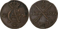 Sweden 1/2 Skilling Gustaf IV Adolf, Copper, KM:565 -